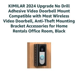 KIMILAR Video Doorbell Mount in Black